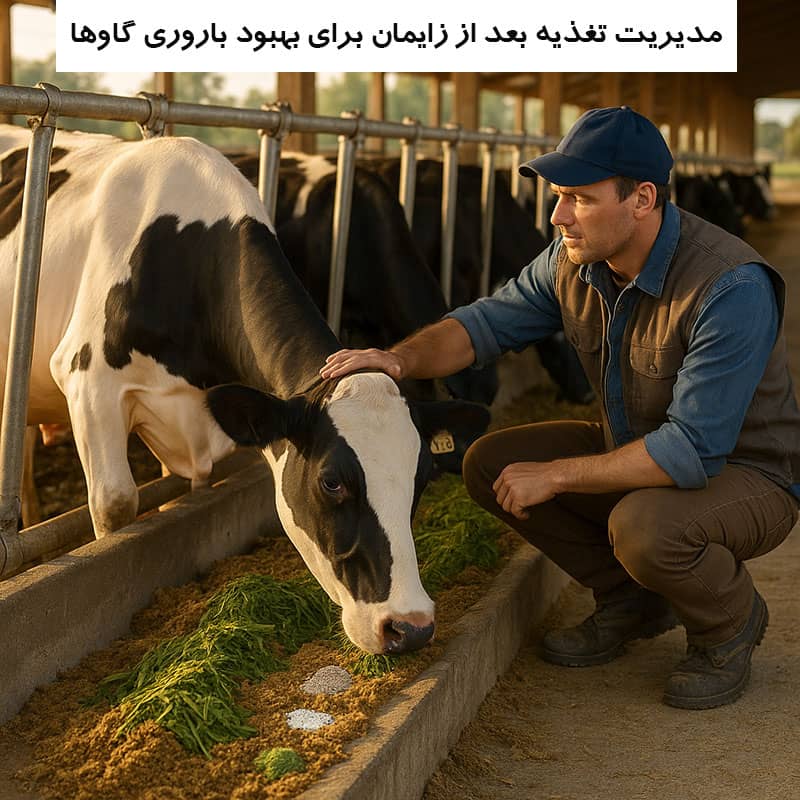 مدیریت تغذیه بعد از زایمان برای بهبود باروری گاوها